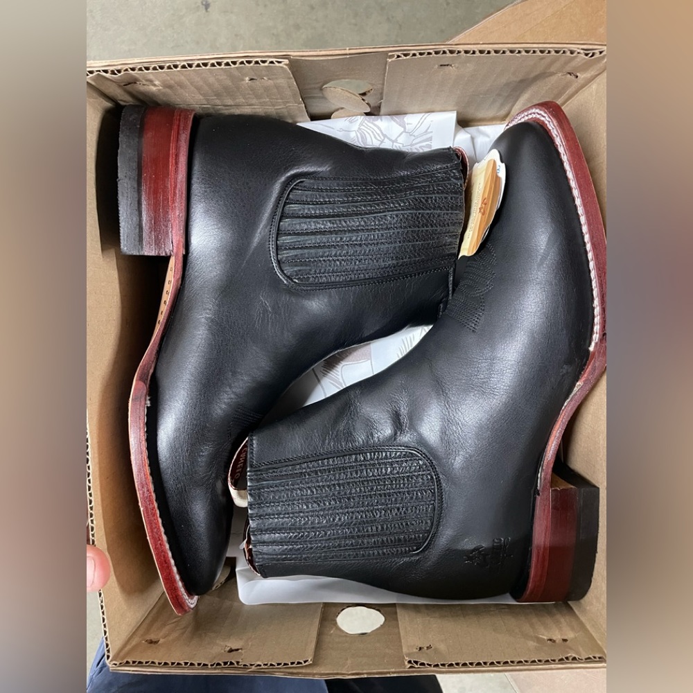 Canelo Leather Square Toe Botín Size 6-11